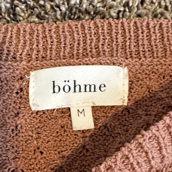 Bohme Textured Striped Sweater - Pink and Cream - Picture 6 of 7